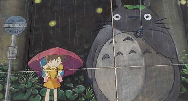 My Neighbor Totoro street chalk art