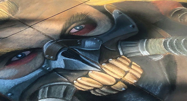 Immortan Joe form Mad Max Fury Road street chalk art