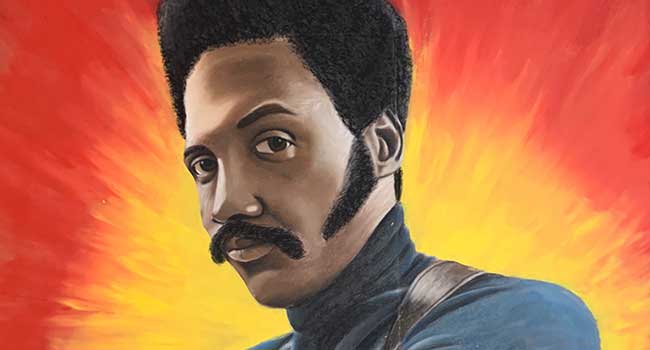 Richard Roundtree as Shaft street painting